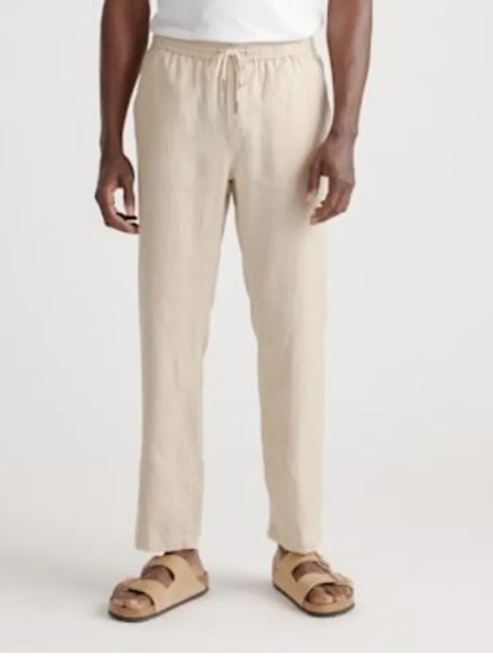Quince 100% European Linen Drawstring Beach Pants / Driftwood Medium
